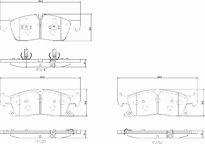 Brembo P37027N - Комплект спирачно феродо, дискови спирачки vvparts.bg