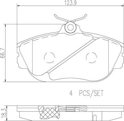 Brembo P24096N - Комплект спирачно феродо, дискови спирачки vvparts.bg