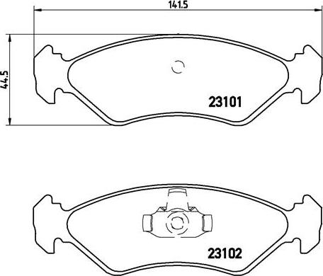 Brembo P 24 044 - Комплект спирачно феродо, дискови спирачки vvparts.bg