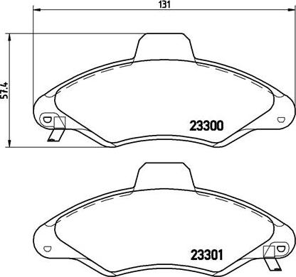 Brembo P 24 045 - Комплект спирачно феродо, дискови спирачки vvparts.bg