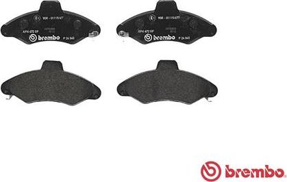 Brembo P 24 045 - Комплект спирачно феродо, дискови спирачки vvparts.bg