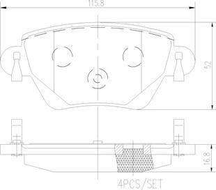 Brembo P24059N - Комплект спирачно феродо, дискови спирачки vvparts.bg