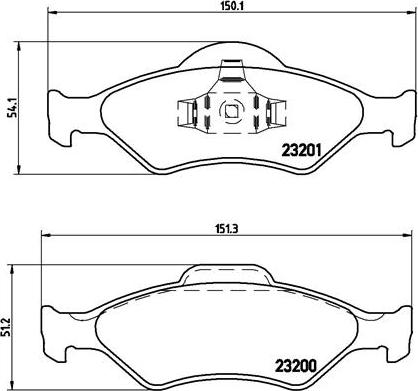 Brembo P 24 054 - Комплект спирачно феродо, дискови спирачки vvparts.bg