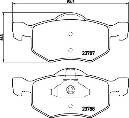 Brembo P 24 056 - Комплект спирачно феродо, дискови спирачки vvparts.bg