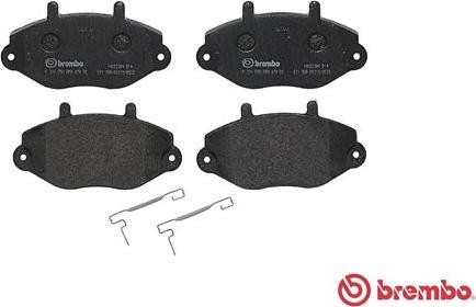 Brembo P 24 050 - Комплект спирачно феродо, дискови спирачки vvparts.bg