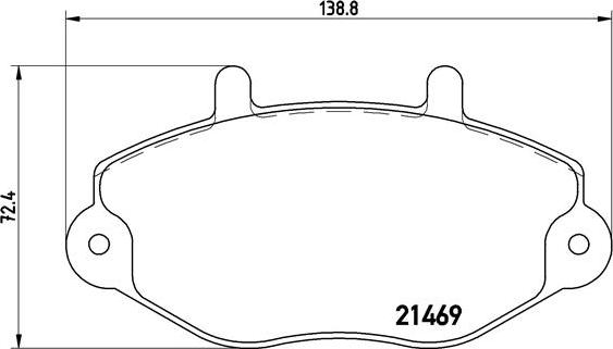 Brembo P 24 050 - Комплект спирачно феродо, дискови спирачки vvparts.bg