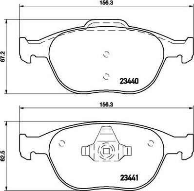 FIT FIT01252 - Комплект спирачно феродо, дискови спирачки vvparts.bg