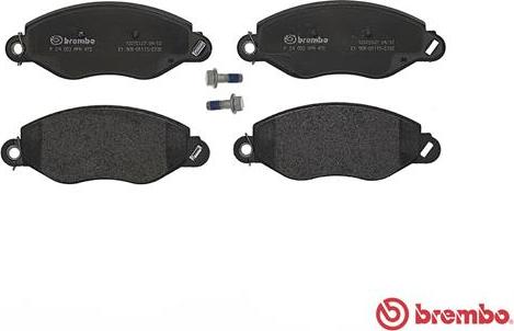 Brembo P 24 053 - Комплект спирачно феродо, дискови спирачки vvparts.bg