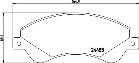 Brembo P 24 065 - Комплект спирачно феродо, дискови спирачки vvparts.bg