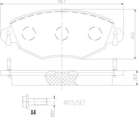 Brembo P24060N - Комплект спирачно феродо, дискови спирачки vvparts.bg