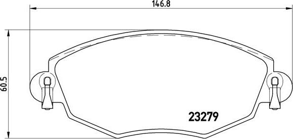 Brembo P 24 060 - Комплект спирачно феродо, дискови спирачки vvparts.bg