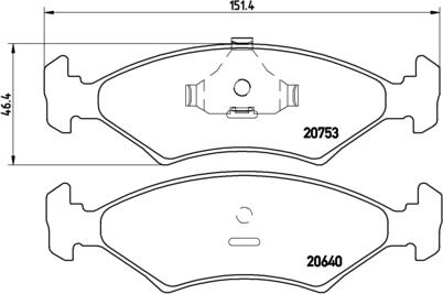 Brembo P 24 006 - Комплект спирачно феродо, дискови спирачки vvparts.bg