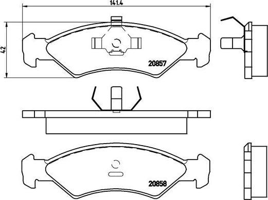 Brembo P 24 016 - Комплект спирачно феродо, дискови спирачки vvparts.bg