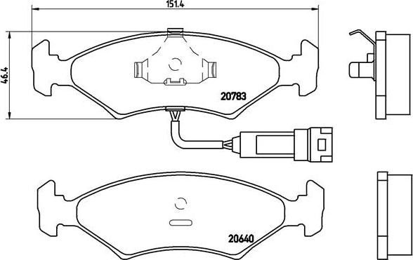 Brembo P 24 012 - Комплект спирачно феродо, дискови спирачки vvparts.bg