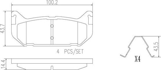 Brembo P24036N - Комплект спирачно феродо, дискови спирачки vvparts.bg