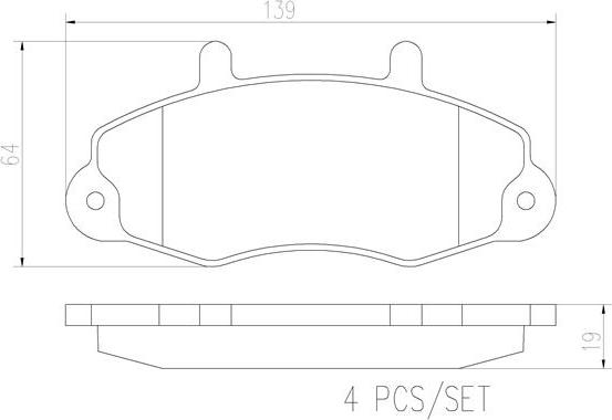 Brembo P24032N - Комплект спирачно феродо, дискови спирачки vvparts.bg