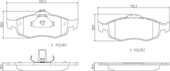 Brembo P24037N - Комплект спирачно феродо, дискови спирачки vvparts.bg