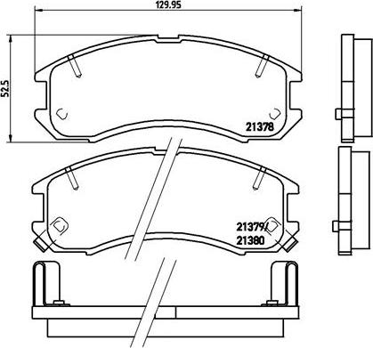 Brembo P 24 024 - Комплект спирачно феродо, дискови спирачки vvparts.bg