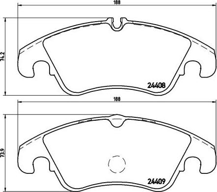 DJ Parts BP2556 - Комплект спирачно феродо, дискови спирачки vvparts.bg