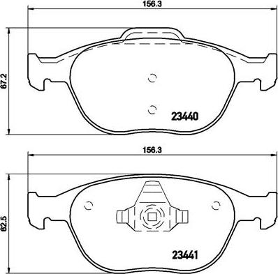 Brembo P 24 071 - Комплект спирачно феродо, дискови спирачки vvparts.bg