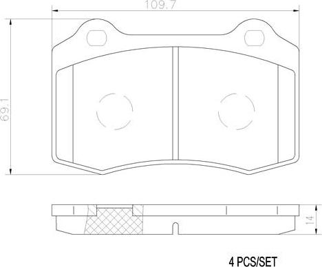 Brembo P24073N - Комплект спирачно феродо, дискови спирачки vvparts.bg