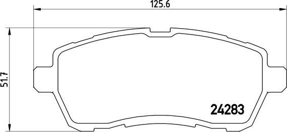 Brembo P 24 072 - Комплект спирачно феродо, дискови спирачки vvparts.bg