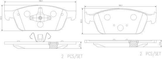 Brembo P24199N - Комплект спирачно феродо, дискови спирачки vvparts.bg