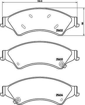 Brembo P 24 153 - Комплект спирачно феродо, дискови спирачки vvparts.bg