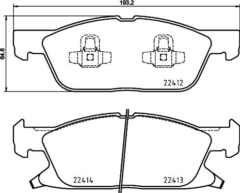 Brembo P 24 188 - Комплект спирачно феродо, дискови спирачки vvparts.bg