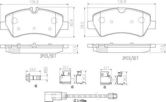 Brembo P24187N - Комплект спирачно феродо, дискови спирачки vvparts.bg