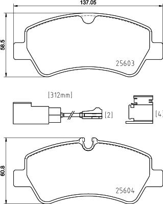 Brembo P 24 187 - Комплект спирачно феродо, дискови спирачки vvparts.bg