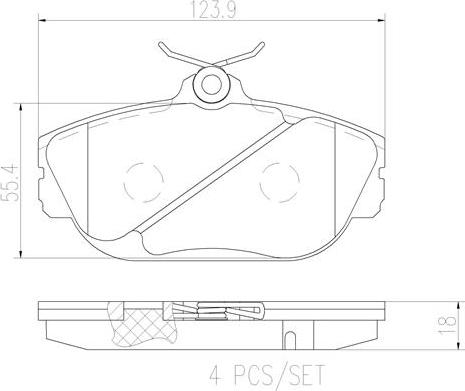 Brembo P24124N - Комплект спирачно феродо, дискови спирачки vvparts.bg