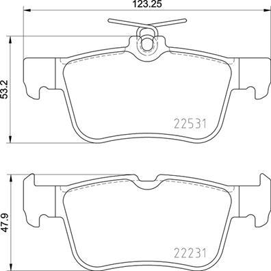 Brembo P 24 175 - Комплект спирачно феродо, дискови спирачки vvparts.bg