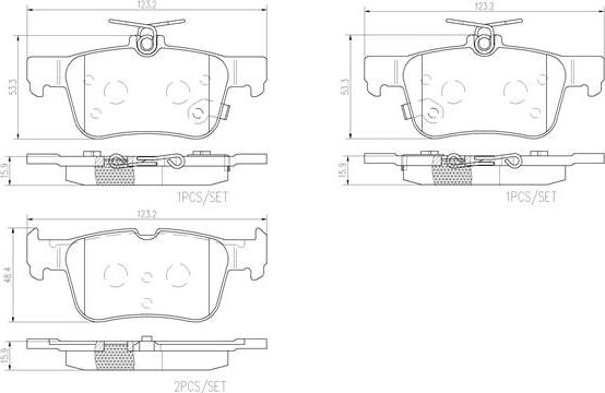 Brembo P24201N - Комплект спирачно феродо, дискови спирачки vvparts.bg