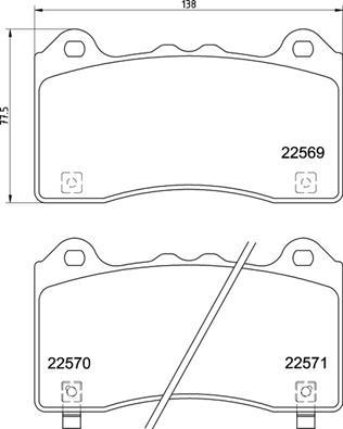 Brembo P 24 202 - Комплект спирачно феродо, дискови спирачки vvparts.bg