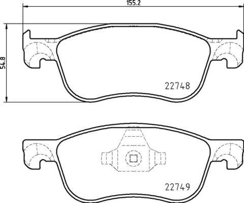 Brembo P 24 210 - Комплект спирачно феродо, дискови спирачки vvparts.bg