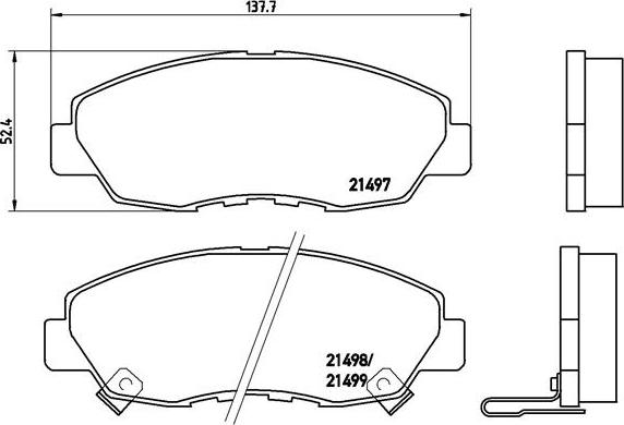 Brembo P 28 042 - Комплект спирачно феродо, дискови спирачки vvparts.bg