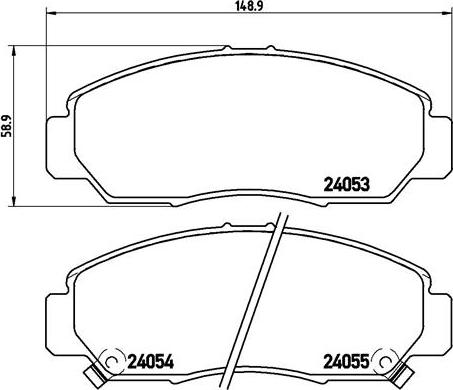 Brembo P 28 047 - Комплект спирачно феродо, дискови спирачки vvparts.bg