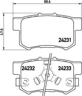 Brembo P 28 051 - Комплект спирачно феродо, дискови спирачки vvparts.bg