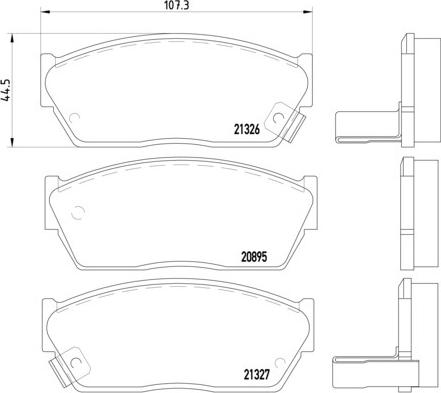 Brembo P 28 004 - Комплект спирачно феродо, дискови спирачки vvparts.bg