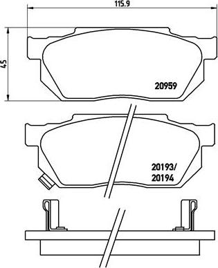 Brembo P 28 008 - Комплект спирачно феродо, дискови спирачки vvparts.bg