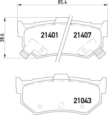 Brembo P 28 007 - Комплект спирачно феродо, дискови спирачки vvparts.bg