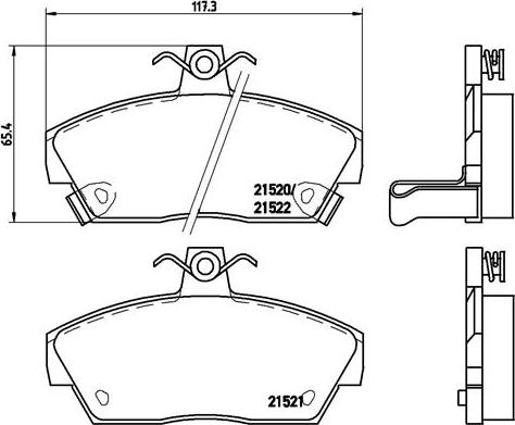 Brembo P 28 019 - Комплект спирачно феродо, дискови спирачки vvparts.bg