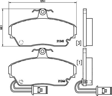 Brembo P 28 014 - Комплект спирачно феродо, дискови спирачки vvparts.bg