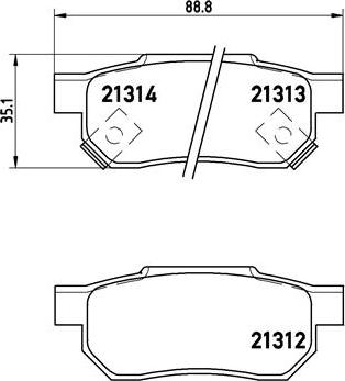 Brembo P 28 017 - Комплект спирачно феродо, дискови спирачки vvparts.bg