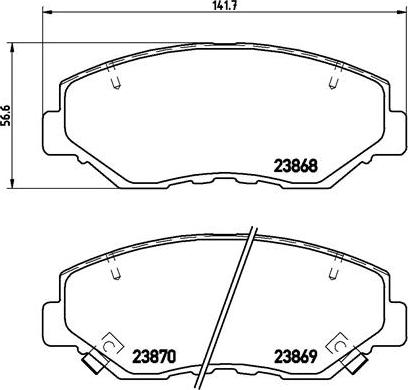 Brembo P 28 035 - Комплект спирачно феродо, дискови спирачки vvparts.bg