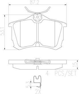 Brembo P28030N - Комплект спирачно феродо, дискови спирачки vvparts.bg