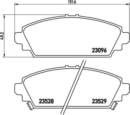 Brembo P28031N - Комплект спирачно феродо, дискови спирачки vvparts.bg