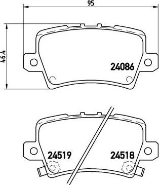 Brembo P 28 038 - Комплект спирачно феродо, дискови спирачки vvparts.bg