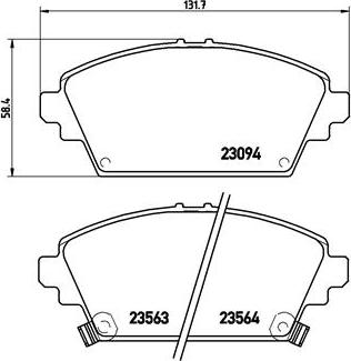 Brembo P 28 029 - Комплект спирачно феродо, дискови спирачки vvparts.bg